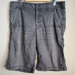 Prana Men's HEMP Blend Lightweight Walking Shorts Casual Gray‎ Size 34 Festival